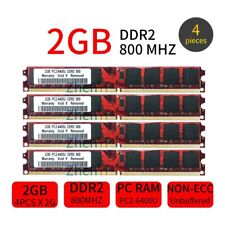 Kit 8GB 4x 2GB PC2-6400U DDR2 800MHz Dimm Desktop Ram Memória Para Computador, Pc comprar usado  Enviando para Brazil