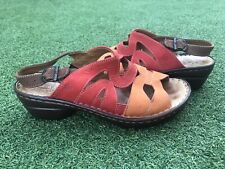 Josef seibel Red & Orange leather Sandals Size 37 - UK 4.5  Hardly Worn Ex Cond myynnissä  Leverans till Finland