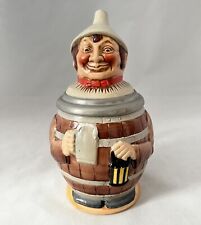 Character Stein Reinhold Merkelbach West Germany Barrel Man Funnel Hat #4127 8”, used for sale  Shipping to South Africa