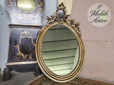 Specchiera ovale dorata usato  Quaregna Cerreto