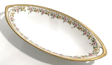 Tigela ou prato oval vintage Nippon pintado à mão porcelana com florais, usado comprar usado  Enviando para Brazil