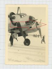 Foto Luftwaffe Deutsche JU88  auf einem Feldflugplatz MG Kuppel Wintertarnung , gebraucht gebraucht kaufen  Borgholzhausen