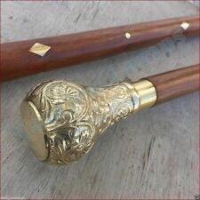 Used, Brass Ball Head Victorian Style Wooden Walking Stick Cane and DRINKING FLASK TUB for sale  Shipping to South Africa