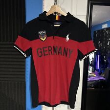 Camisa polo masculina Ralph Lauren pequena vermelha ajuste personalizado pônei grande Alemanha rugby comprar usado  Enviando para Brazil