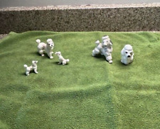 Usado, 5 estatuetas de poodle vintage porcelana cerâmica branca, tamanho mini, mãe e filhotes 2 outros comprar usado  Enviando para Brazil