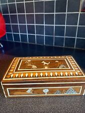 Vintage Wooden Storage Box, Stash Box, Intricate Design, 5 1/2" x 3 1/2" x 2", D for sale  Shipping to South Africa