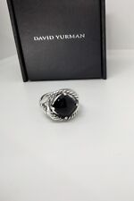 Usado, Anel David Yurman 925 prata esterlina 11 mm infinito preto Onix tamanho 7,5 comprar usado  Enviando para Brazil