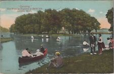 Usado, Cartão postal vintage de canoagem em Belle Isle, Detroit, Michigan c1910s comprar usado  Enviando para Brazil