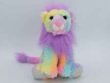 The Petting Zoo Pastel Arco Iris León Peluche 9" Animal de Peluche Púrpura Gato Salvaje Juguete segunda mano  Embacar hacia Argentina