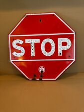 Vintage Stop Sign with Reflector Buttons 24x24 CA - Dept Public Works Div Hwy  for sale  Shipping to South Africa