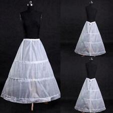 Used, 3-Hoop A-Line White Long Dress Wedding Gown Petticoat Underskirt Slips ψ: й; for sale  Shipping to South Africa