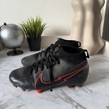 £60 Nike Mercurial Black Football Shoes, Rugby Boots Boys Kids Plastic Studs, 3 for sale  Shipping to South Africa