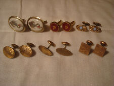 6 PAIRS ANTIQUE CUFF LINKS, used for sale  Shipping to South Africa