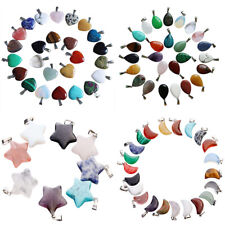 Berloques de pingente de coração de pedra de cura de cristal natural para fazer joias 25 peças  comprar usado  Enviando para Brazil