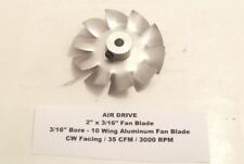 AIR DRIVE 2" x 3/16" Fan Blade - 3/16" Bore - 10 Wing Aluminum Fan Blade - CW - for sale  Shipping to South Africa