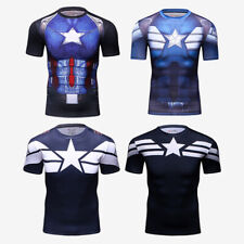 Camiseta Avengers Capitão América 3D cosplay super-herói masculina secagem rápida comprar usado  Enviando para Brazil