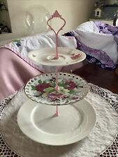 vintage cake stands 3 tier for sale  POOLE
