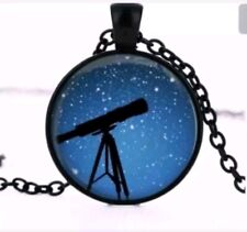 Sky Telescope Stargazing Star Astronomy Necklace keyring pendant Astronomical    for sale  Shipping to South Africa