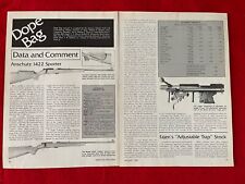 Vintage 1983 Anschutz 1422 Sporter Print Ad Specs & Accuracy Chart for sale  Shipping to South Africa