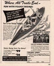 Usado, 1947 Folbot Co Long Island NY caiaque dobrável remo vela motor revista impressão anúncio comprar usado  Enviando para Brazil