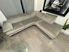 suede corner sofa for sale  COBHAM
