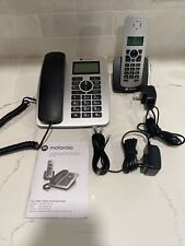 Telefone fixo Motorola C4201 Combo Dect (2 peças) preto levemente usado, usado comprar usado  Enviando para Brazil