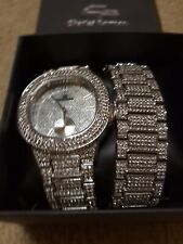 Used, Charles Raymond Iced Out Watch And Bracelet Great Condition Needs New Battery  for sale  Shipping to South Africa