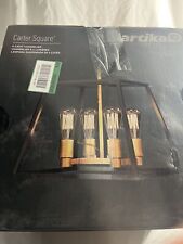 Candelabro de jaula industrial Artika Carter 4 luces negro/dorado para comedor/cocina segunda mano  Embacar hacia Argentina