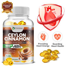 Used, Organic Ceylon Cinnamon Capsules 1800mg - Highest Potency Blood Sugar Support for sale  Shipping to South Africa