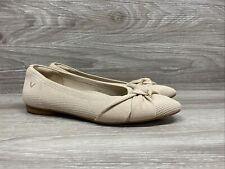 Zapato plano de ballet anudado para mujer 35/5 punta redonda beige tejido segunda mano  Embacar hacia Argentina