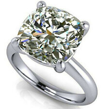 2.25 Ct Vvs1:= Cushion off White Yellow Moissanite Diamond Solitaire Silver Ring for sale  Shipping to South Africa