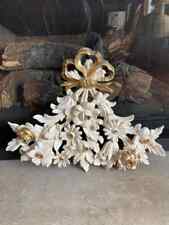 Used, Euromarchi G. Marchelli Vintage Italy Floral White Baroque ornate wall plaque for sale  Shipping to South Africa