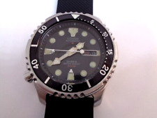 Citizen Diver Mens Watch Lefty Automatic Day/Date Black Dial 8200 Silicone for sale  Shipping to South Africa