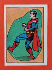 Tarjeta argentina vintage de Superman 1981 con camiseta de fútbol rara dibujos animados de superhéroe segunda mano  Argentina 
