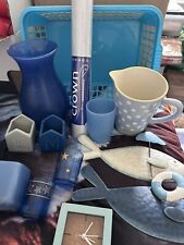 Blue bathroom accessories for sale  FOLKESTONE