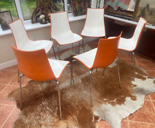 Set of 6 Italian designer ‘ZEBRA’ Bicolour dining chairs made by S-CAB DESIGN #2 for sale  Shipping to South Africa