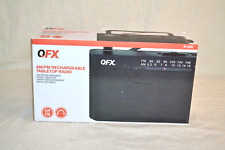 Rádio compacto QFX R-200 AM/FM recarregável de mesa na caixa, usado comprar usado  Enviando para Brazil
