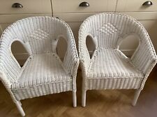 Pair white wicker for sale  LEIGH-ON-SEA