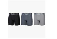 Calvin Klein Cuecas Boxer Masculinas Pacote com 3 Absorventes de Microfibra Preta Marinha M, L, Extra Grande Novas comprar usado  Enviando para Brazil