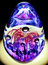Used, ART GLASS PAPERWEIGHT Abstract Pink & Purple Fountain 1990 VINTAGE RARE VG+++ for sale  Shipping to South Africa