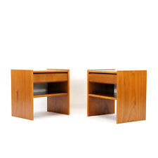 Used, Pair Retro Vintage Danish Teak Bedside Tables Cabinets Drawers Mid Century 1970s for sale  Shipping to South Africa