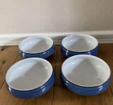 4 x Denby Langley Chatsworth Blue Soup / Cereal Bowls for sale  NEWMARKET