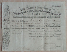 Share certificate 1864 for sale  LONDON