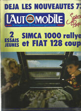 L'AUTOMOBILE  N°311 SIMCA 1000 RALLYE 1 / FIAT 128 COUPE / SALON DE GENEVE na sprzedaż  Wysyłka do Poland