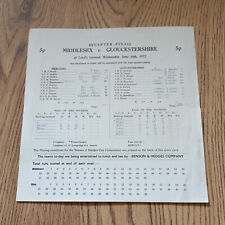 Middlesex gloucestershire 1972 for sale  MIDDLESBROUGH