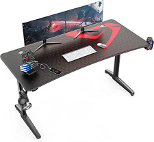 60 Inch Gaming Desk, Large Curved Computer Desk with Full Mouse Pad, T-Shaped Pr for sale  Shipping to South Africa