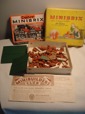 Vintage Minibrix All Rubber Building Bricks Block Set W/ Instructions U.S.A. for sale  Shipping to South Africa