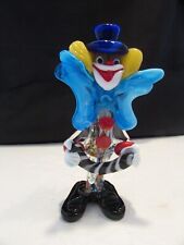 Murano Italy Venetian Heavy Art Glass Clown Hand Blown Brilliant Colors Vintage for sale  Shipping to Canada