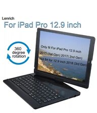 Lenrich Keyboard & Case.For iPad Pro 12.9 1st 2nd Gen case keyboard 360 rotable  for sale  Shipping to South Africa