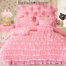 Princess Style Bedding Set Luxury Bed Cover Duvet Cover Bed Skirt Bed Sheets Set, used for sale  Shipping to South Africa